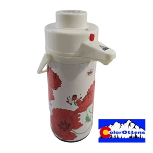 Olla Bomba de Aire Térmica Vintage Años 70 1.9L Floral Termo Frío Posavasos Nueva Caja - Imagen 1 de 14
