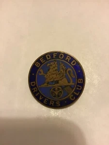 Bedford Drivers' Club - vitreous enamel (damaged) badge , (as found) - Picture 1 of 2