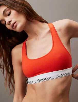 $$$ Calvin Klein Women's (Medium) MODERN COTTON  Unlined Bralette F3785-803 - Image 1 of 4