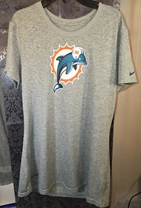 Nike-Maglia grigia da uomo Team Apparel Dri-Fit NFL Miami Dolphins taglia L - Foto 1 di 4