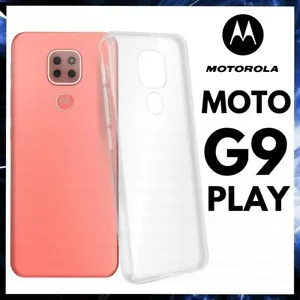COVER TRASPARENTE PER MOTOROLA MOTO G9 PLAY CUSTODIA MORBIDA SILICONE TPU SLIM - Foto 1 di 10
