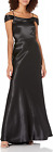 Jenny Yoo Women's Serena Draped Off The Shoulder Satin Crepe Gown 