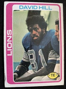 1978 Topps Football Card #26 David Hill Rookie RC Detroit Lions Ex Free Shipping