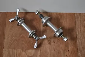 Vintage 1976 Atom Alloy Hub Set - FRENCH Threaded Rear - 36 Holes Bolt On - Picture 1 of 12