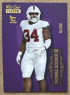 Thomas Booker 2022 Wild Card Matte Chase Purple Rookie #MB-103 /250 Numbered - Image 1 of 2
