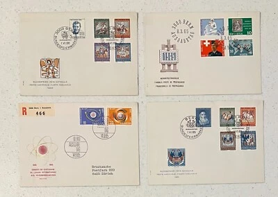 4 Bern Switzerland 1965 FDC Cover UIT Church Art Swiss National Festival Day - Image 1 of 4