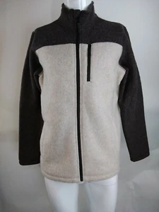 SmartWool Men Hudson Trail Fleece Full Zip Jacket Shale-Dune Medium 16521-K30 - Picture 1 of 10