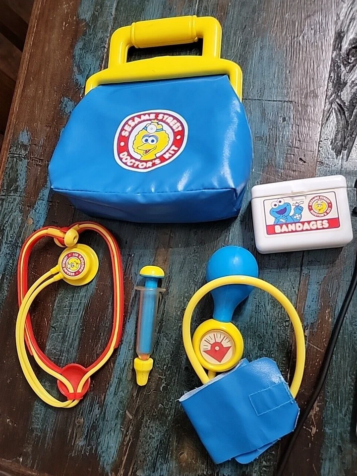 Kit de bolsa médica Tyco Sesame Street 1993 vintage Big Bird Dr.bag + herramientas Foto 1 de 1