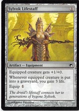 Sylvok Lifestaff *FOIL Common* Magic MtG x1 Scars of Mirrodin SP