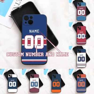 Custom Hockey Player Phone Case for iPhone 15 Pro Max 13 12 Mini 11 X XS Cover - Zdjęcie 1 z 17