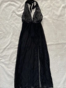 Bluebella Lingerie Gown Dress Nightgown Black Sequins Skylar Chemise Small S 6 - Picture 1 of 11