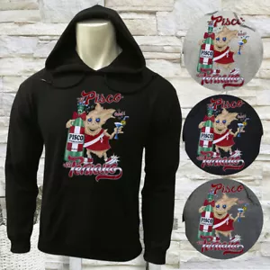 NWT PISCO PERUANO HECHO EN PERU PATRIOTIC MEN'S HOODIE LONG SLEEVE SWEATSHIRT - Picture 1 of 9