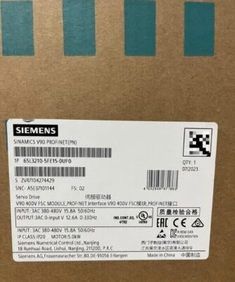 high quality Siemens 6SL3210-5FE15-0UF0 6SL3 210-5FE15-0UF0 Brand New, inverter - Image 1 of 3