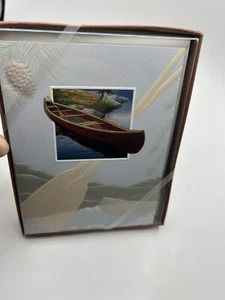 Canoe Theme Note Cards Blank Inside  9 note cards with envelopes set - Picture 1 of 6