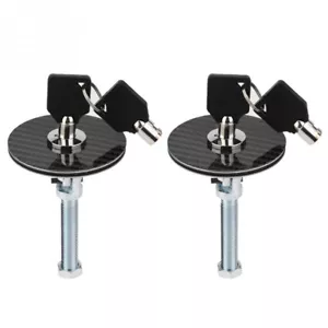 US Pair Refitted Car Bonnet Pin Locking Kit For Race Track Car Hood Latch Catch - Foto 1 di 13