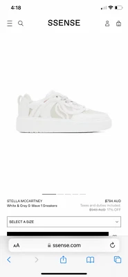 Stella McCartney S волна кроссовки веган кожи размер 38 новый с коробкой и квитанцией  - Изображение 1 из 4