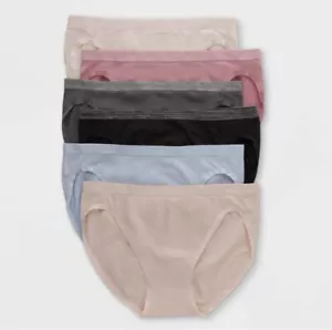 Hanes Confezione 6 Mutandine Intimo Bikini Senza Cuciture Comfort FlexFit Taglia L Large - Foto 1 di 9