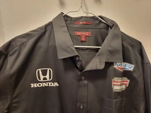 Michael Shank Racing Red House Grey Button Up Shirt Slim Fit 100% Cotton Size XL - Picture 1 of 5