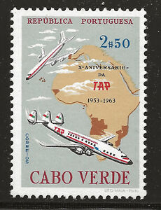 Cape Verde Scott #327, Single 1963 Complete Set FVF MNH