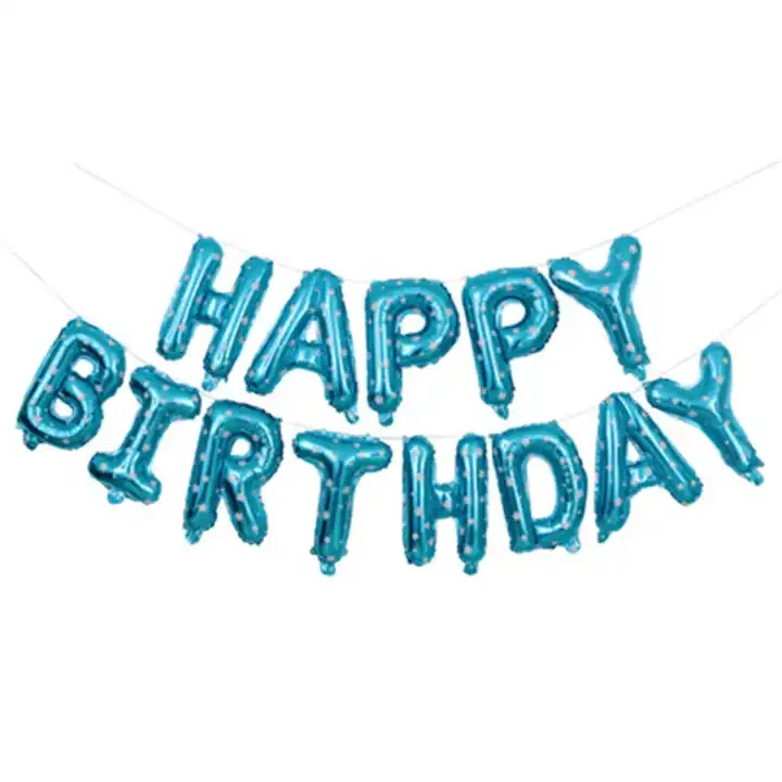 Happy Birthday Foil Balloons 16" Party Decoration Letter Balloons - Image 1 of 1