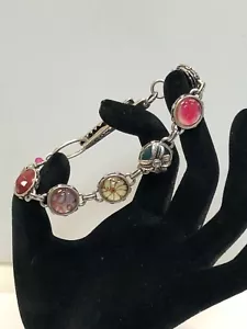 Bellissimo bracciale LUCKY YOU maglia floreale rotonda 8,5" - Foto 1 di 12