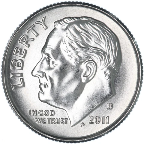 2011 D Roosevelt Dime Gem BU US Coin Cover