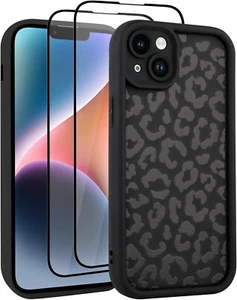 UZEUZA iPhone 14 Hülle Gepard Print Stoßfest Weich TPU Schutz Anti Kratzer - Bild 1 von 6