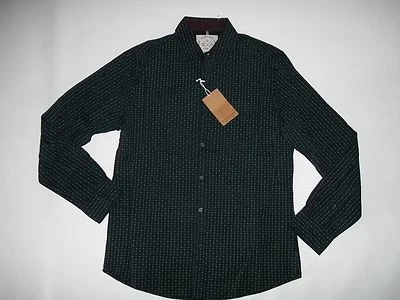 NATIVE CODE Navy Blue & Khaki BUTTON DOWN Long Sleeve SHIRT mens Size LARGE NEW  - Image 1 of 4
