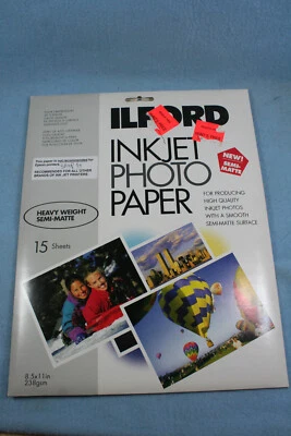 Ilford Inkjet Photo Paper Semi Matte 12 Sheets - Image 1 of 2