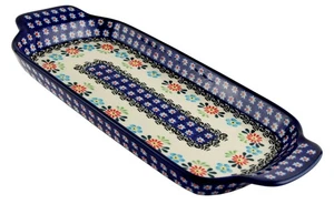 Polnische Keramik Serviertablett von Zaklady Boleslawiec - 13,5" lang - Made in Poland - Bild 1 von 4