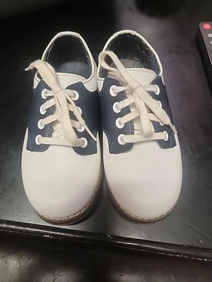 Zapatos de montar Stride Rite blanco azul con cordones talla 7,5 M Foto 1 de 4