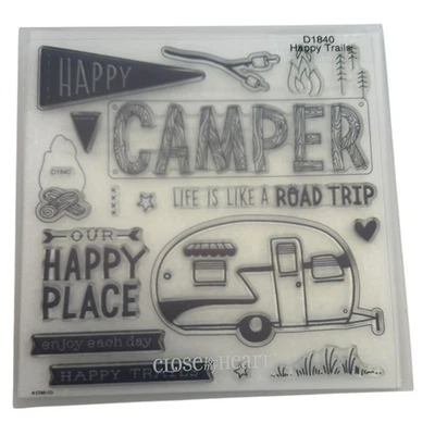 Набор акриловых марок CTMH My Acrylix Happy Trails для кемпинга похода поездки костра - Изображение 1 из 4