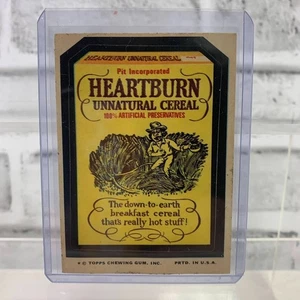 1974 Topps Wacky Packages Heartburn Unnatural Cereal Tan Back - Bild 1 von 2