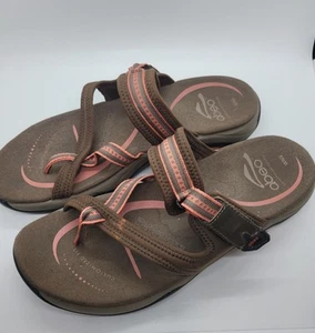 Abeo B.I.O. System Damen-Sandalen Größe 9N braun koralle Zehenschlaufe - Bild 1 von 8