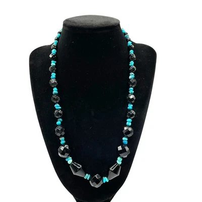Jay King Necklace Midnight Chalcedony and Royal Blue Turquoise 18” - 21” - Image 1 of 4