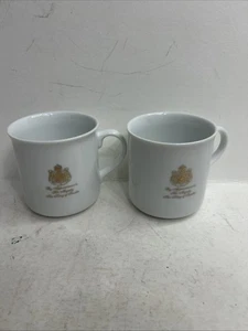 DOS tazas de café Gevalia con cita previa a Su Majestad el Rey de Suecia blancas 10 oz - Imagen 1 de 5
