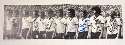 7 DFB Autogramme -Maier-Bonhof-Wimmer-Overath-Herzog-Breitner-Vogts - Bild 1 von 2