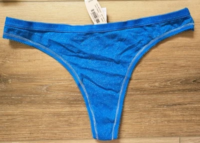 Nuevo con etiquetas Bragas Tanga Algodón Cintura Firma Verde azulado Victoria's Secret Vintage S Foto 1 de 3