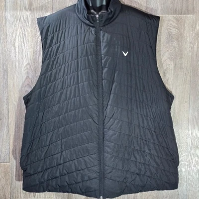 Callaway Men's Black Quilted Golf Vest Sleeveless Full Zip Insulated Puffer 3X - Image 1 of 4