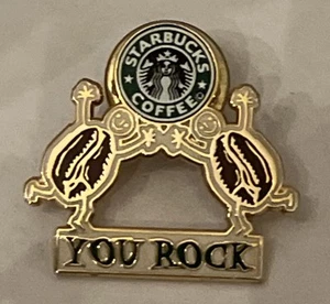 Starbucks Old Logo You Rock Pin - Picture 1 of 2
