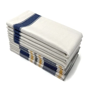Natural Cotton Tea Towels, 27 x 19, Set of 6 Herringbone Kitchen Dish Towels,... - Picture 1 of 8