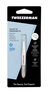 Tweezerman Slant Tip Tweezer – Precision Mini Stainless Steel Eyebrow Plucker - Picture 1 of 6