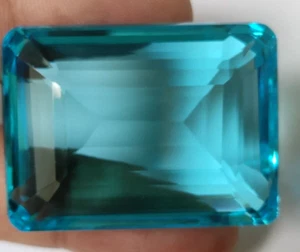 Large Swiss Blue Topaz 152.65 Ct. Emerald Cut Loose Gemstone for Ring & Pendant - Picture 1 of 7