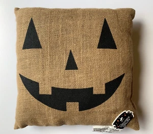 Burlap Pumpkin Face Decorative Pillow Target 2020 - Picture 1 of 3