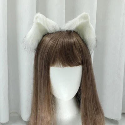 Preciosa horquilla orejas de bestia animal peludo anime Lolita gato lobo cosplay ✔ Foto 1 de 4