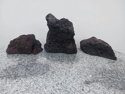 Large Cut Lava Rock Black Stone Planted Aquarium  Decoration Hardscape Aquascape - Image 1 of 4