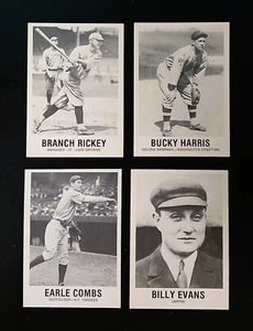 1980 TCMA Lot of 4 - Branch Rickey, Bucky Harris, Billy Evans, Earle Combs - Picture 1 of 2