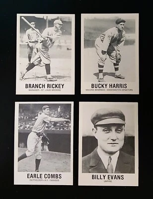 1980 TCMA Lot of 4 - Branch Rickey, Bucky Harris, Billy Evans, Earle Combs - Image 1 of 2