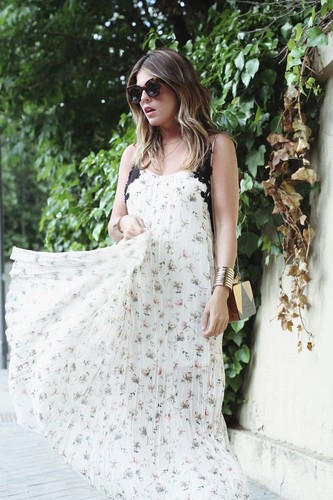 OFF WHITE ZARA ABITO DA STUDIO STAMPATO BIANCO SPORCO TAGLIA: M Rif. 2698 797