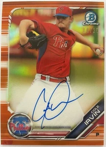 Cole Irvin 2019 Bowman Chrome RC Auto Orange Refractor /25 KBO - Bild 1 von 2